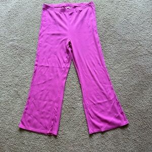 Aerie flare leg crop ribbed knit pant